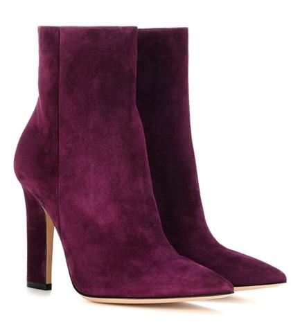 Gianvito Rossi Daryl Suede Ankle Boots