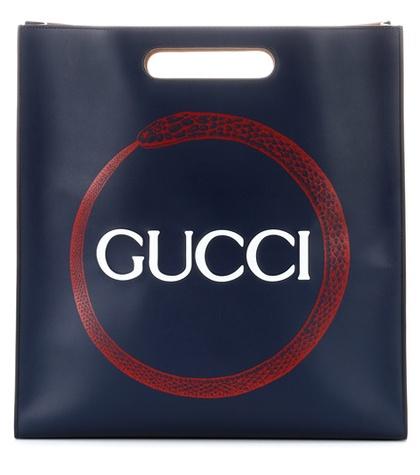 Gucci Printed Leather Tote