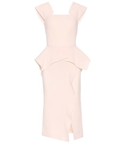 Roland Mouret Sawleigh Wool-crêpe Peplum Dress