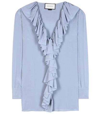 Gucci Ruffled Silk Blouse
