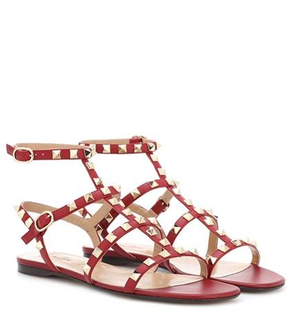 Jardin Des Orangers Valentino Garavani Rockstud Leather Sandals