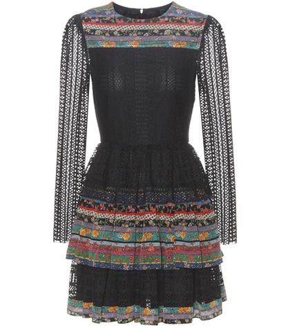 Philosophy Di Lorenzo Serafini Long Sleeve Silk Lace Dress