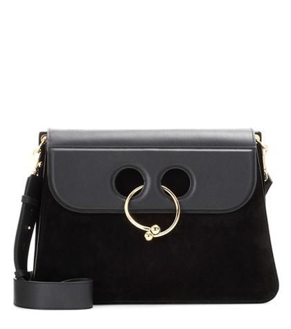 Prada Large Pierce Leather Shoulder Bag