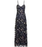 Self-portrait Eva Embroidered Slip Dress