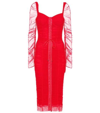 Dolce & Gabbana Cotton And Silk-blend Tulle Dress