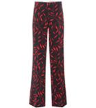 Diane Von Furstenberg Printed Silk-blend Trousers