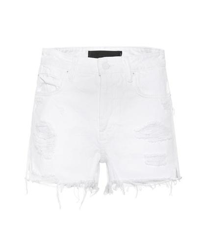 Mcq Alexander Mcqueen Bite Denim Cut-off Shorts