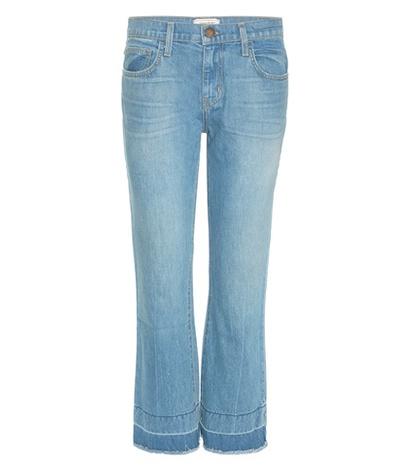 Current/elliott The Kick Mid-rise Relaxed Flared Cropped Jeans
