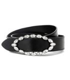 Saint Laurent Crystal-embellished Leather Belt