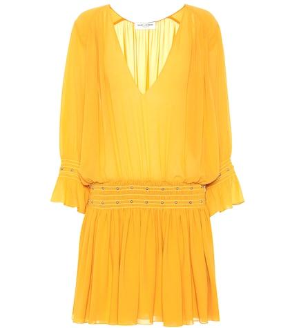 Saint Laurent Silk Crêpe Minidress