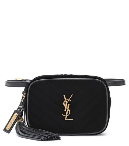 Saint Laurent Lou Quilted Velvet Belt Bag
