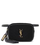 Saint Laurent Lou Quilted Velvet Belt Bag