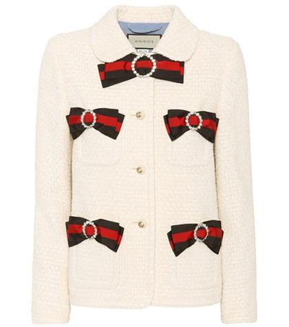 Gucci Embellished Tweed Jacket
