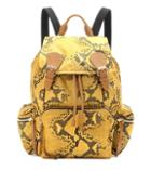 Gianvito Rossi The Large Printed Fabric And Leather Backpack