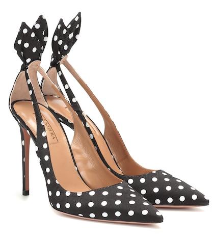 Aquazzura Deneuve 105 Polka-dot Pumps