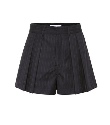Johanna Ortiz Striped Wool Shorts