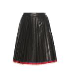 Gucci Pleated Leather Skirt
