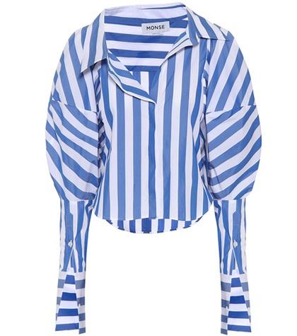 Monse Striped Balloon Sleeve Blouse