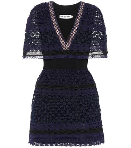 Self-portrait Guipure Lace Mini-dress