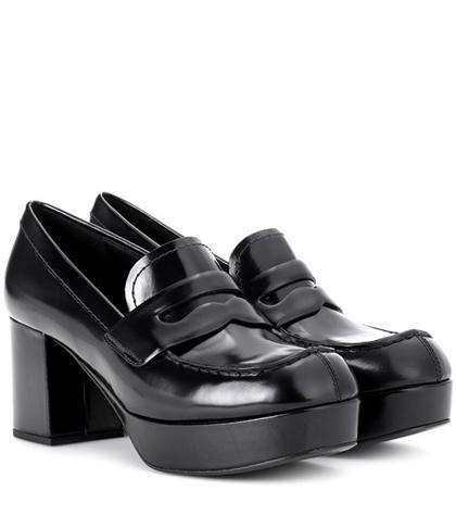 Rejina Pyo Leather Platform Loafer Pumps
