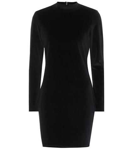 T By Alexander Wang Velvet Cotton-blend Dress