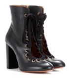 Bower Swimwear Leather Ankle Boots