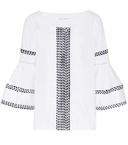 Oscar De La Renta Cotton-blend Blouse