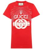 Gucci Embellished Cotton Logo T-shirt