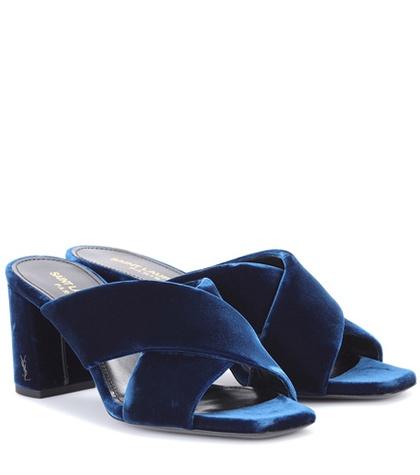 Linda Farrow Loulou 70 Velvet Sandals