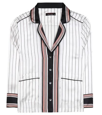 Kate Moss For Equipment Lake Striped Silk Top