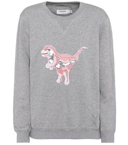 Coach Rexy Embellished Cotton Sweatshirt