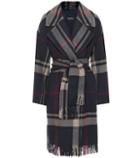 Saint Laurent Pioggia Checked Wool Coat
