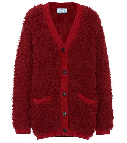 Prada Alpaca And Wool-blend Cardigan