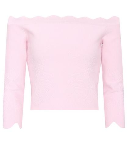 Alexander Mcqueen Off-the-shoulder Knit Top