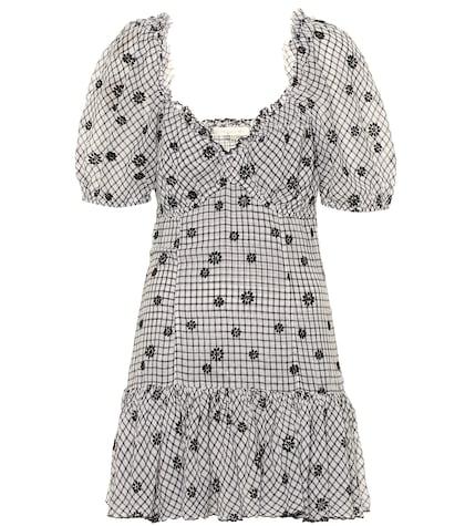 Loveshackfancy Catalina Checked Cotton Minidress