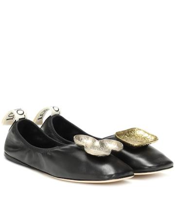 Roksanda Shamrock Leather Ballet Flats