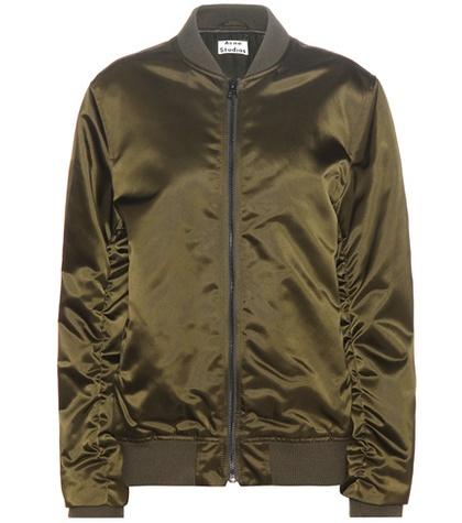 Acne Studios Leia Satin Bomber Jacket