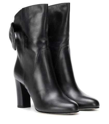 Jimmy Choo Malene 85 Leather Ankle Boots