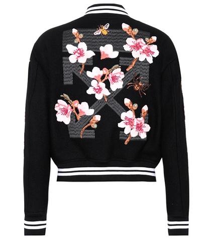 Off-white Embroidered Wool-blend Jacket