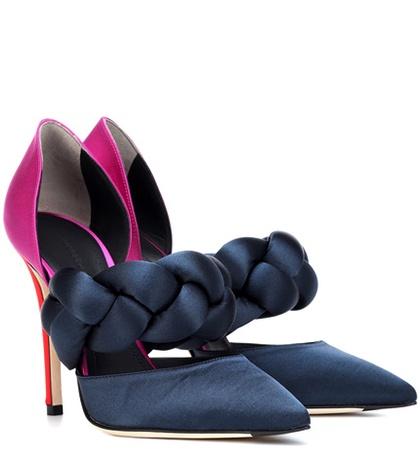 Marco De Vincenzo Braided Satin Pumps