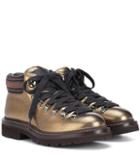 Chlo Metallic Leather Ankle Boots