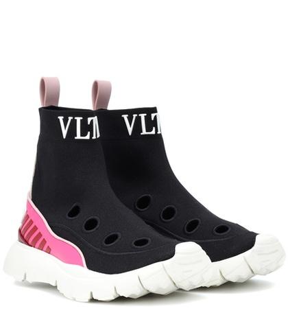 Valentino Garavani Valentino Garavani Heroes Her Stretch-knit Sneakers