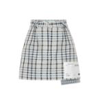 Off-white Checked Cotton And Silk Miniskirt