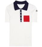 Moncler Rib-knitted Silk Polo Top