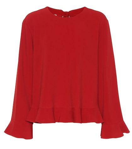 Stella Mccartney Flounced Crêpe Top