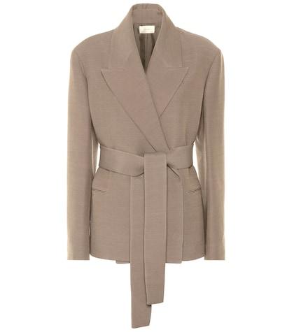 The Row Jenia Belted Wool And Silk Blazer