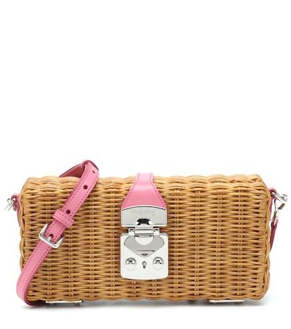 Miu Miu Raffia Small Basket Bag