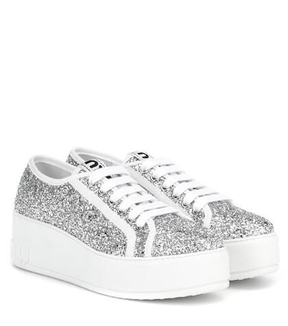 Miu Miu Glitter Sneakers