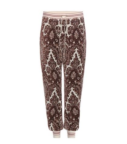 Chlo Printed Velour Track Pants