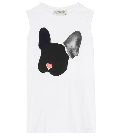 Valentino Dog Oversized Cotton Sleeveless Top